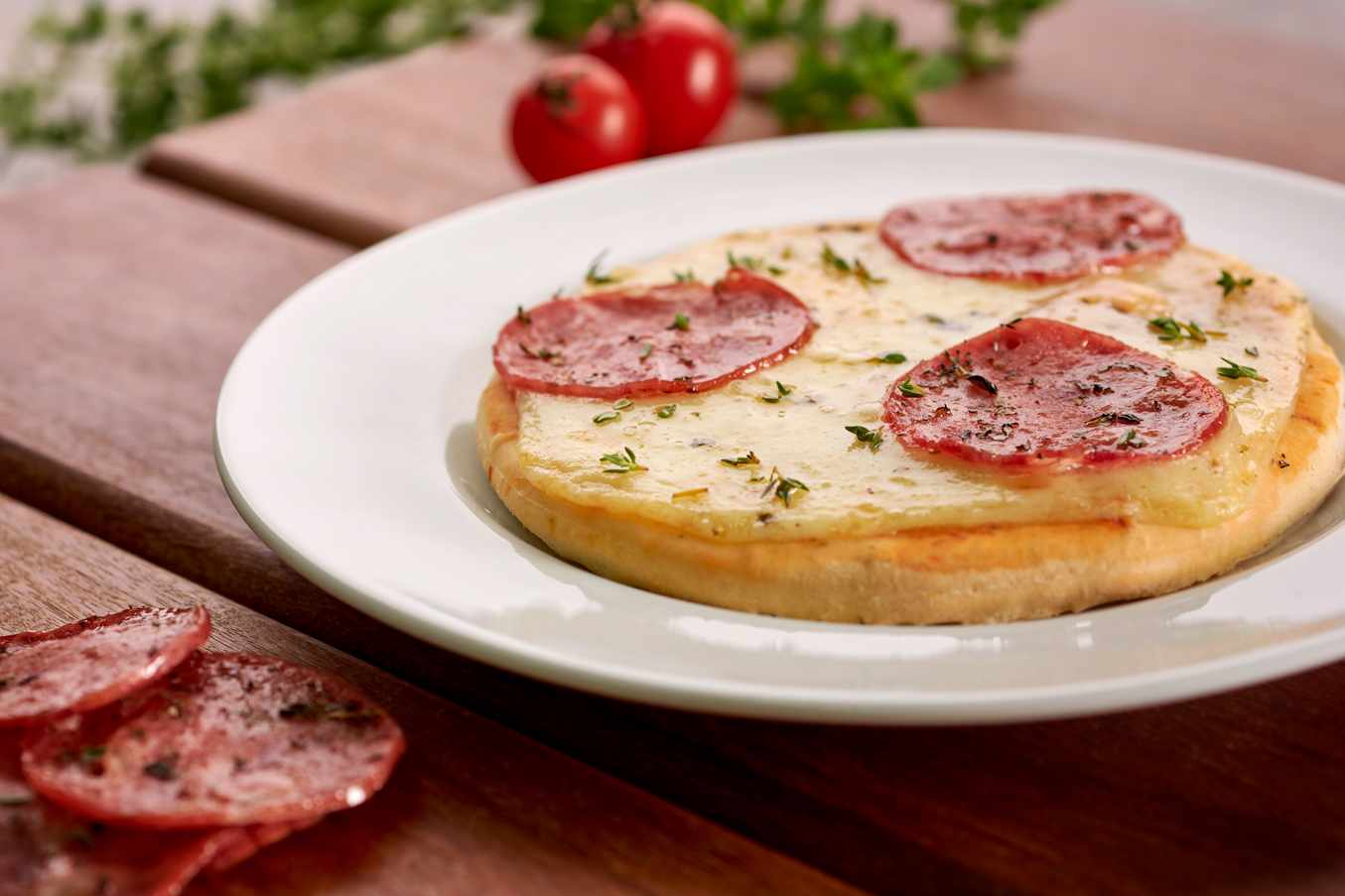 Imagem de uma mini pizza